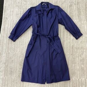 Vintage Made in Korea Purple Long Trench Coat Size Medium